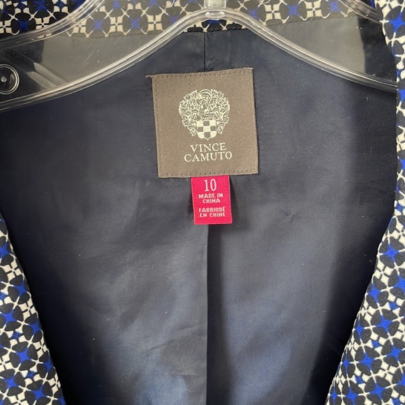 Vince Camuto blue print patterned blazer - Picture 3 of 8